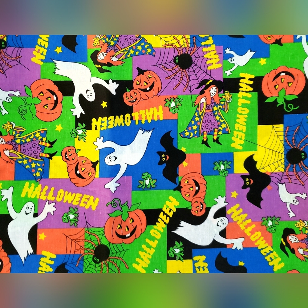 Halloween Favorites Fabric By Oakhurst Textiles, Approx 54" x 44", New